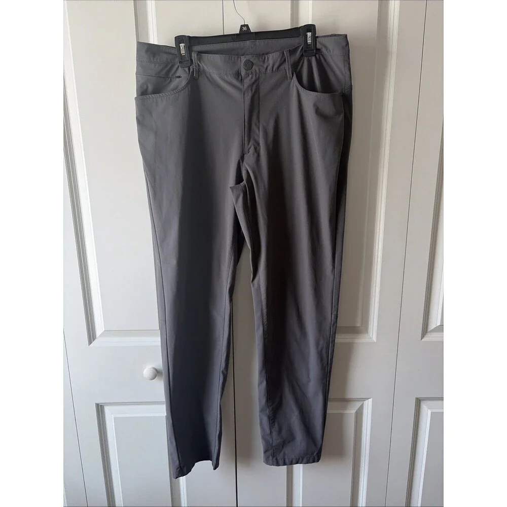 All In Motion Mens Golf Pants 36x32 Gray Moisture-Wicking Quick-Dry UPF 50